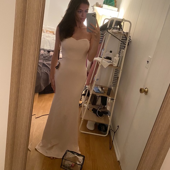 Strapless Sweetheart Neckline Dress Blush Pink - Picture 2 of 5